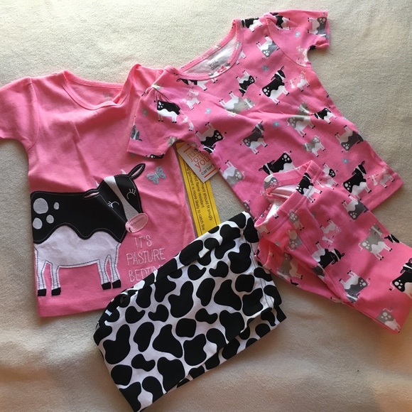 Carter/'s Just One You Girls Cow 3 Piece Pajamas 12M-5T NWT